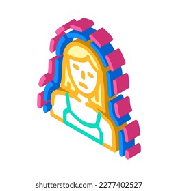 create boundaries headache treatment isometric icon vector. create boundaries headache treatment sign. isolated symbol illustration