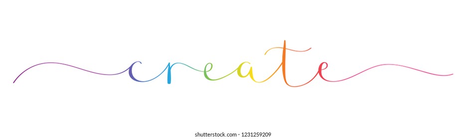CREATE Brush Calligraphy Banner