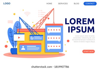 Create Build Website Design Web Page Project Development Illustration