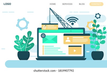 Create Build Website Design Web Page Project Development Illustration