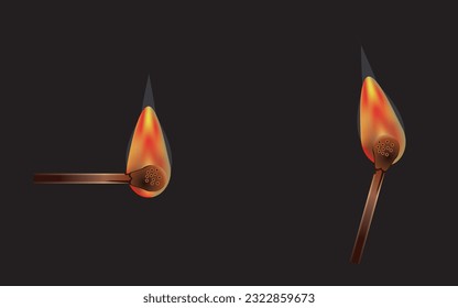 Create a Burning, Vector Match Using Gradient Meshes