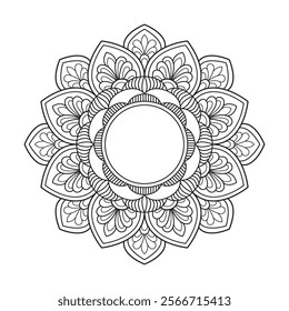 Create Calm Flower Ornament Mandala Pages