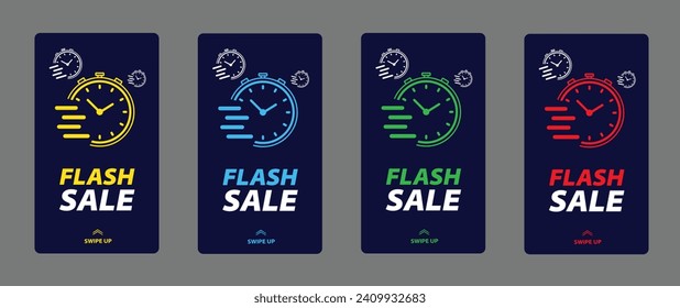 Create captivating flash sale social media story posts! Engage your audience with dynamic visuals, urgency-driven content, and vibrant designs that highlight exclusive deals, driving traffic and boost