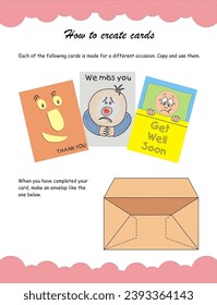 Create cards by hand for various events and celebrations.