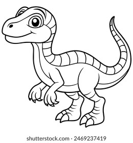 Create a charming atmosphere for kids with a cute cartoon dinosaur illustration