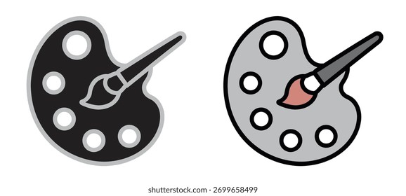 Create colorful art with a painter's palette and brush, perfect for expressing your artistic side and designing creative content