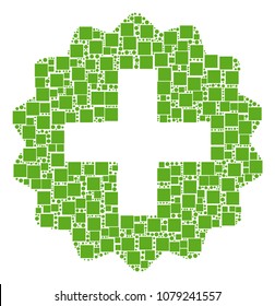 Create composition icon of rectangles and circles in various sizes. Vector objects are organized into create illustration design concept.