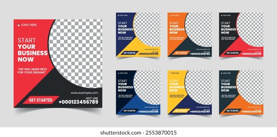 Create consistent, professional content with our Social Media Post Template. Tailored for digital marketing agencies, School, Company. It ensures maximum impact across platforms.