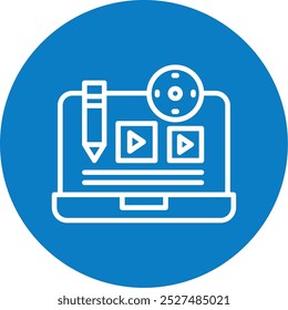 Create Content Line Multi Circle Vector Icon Design