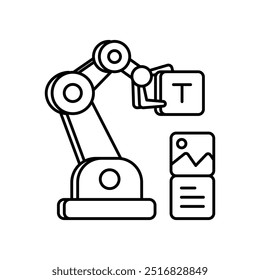 Create Content Outline Icon, Vector illustration