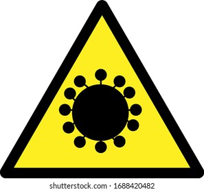 Yo creo un signo de advertencia COVID-19, que puede ayudarlos a advertir a la gente sobre esta enfermedad pandémica, que ha llevado muchas vidas.

P.S. Este es un signo diferente - En colores negro y amarillo.
