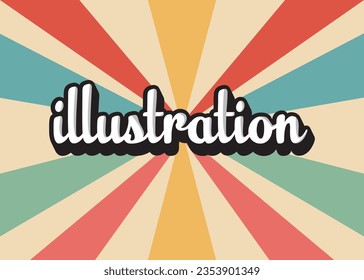 Create Custom Typography design vector template illustration 