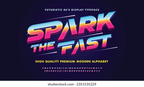 Create Designs That Sparkle and Shine with 'Spark the Fast' A Cosmic Cyberpunk Font Effects.