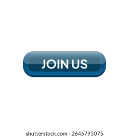 Create a digital illustration of a glossy, three-dimensional button floating against a stark white background. The button is elongated and pill-shaped, with rounded edges that catch the light, giving 