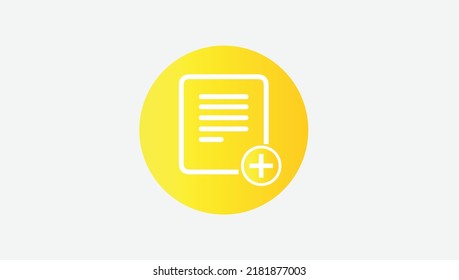 Create document, Add document vector icon in trendy flat design. Vector illustration eps10.