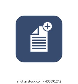 -Create document- icon. Flat design