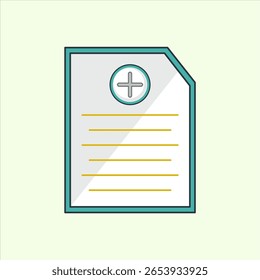Create Document icon. icon related to design elements. suitable for web site, app, user interfaces,element, printable etc. flat icon style. simple vector design editable