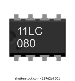 Create efficient and high-performance data storage solutions with the 11LC080 UN io EEPROM in vector EPS format - perfect for electronic circuit design and prototyping