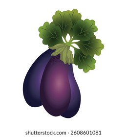 Create Eggplant design with white background
