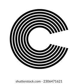 create an elegant business logo design and branding monogram C, vector template