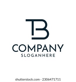 create an elegant business logo design and branding monogram TB, vector template