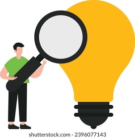 Create an engaging visual narrative depicting the businessman's quest for a visionary business idea through an insightful and dynamic illustration.





