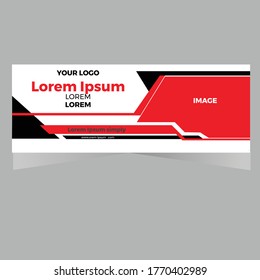 Create eye popping and unique web banner social banner design with vector File