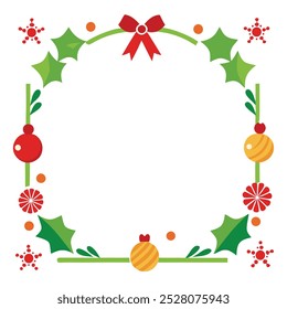  Create festive designs with this Christmas elements border design vector, featuring holiday decorations like snowflakes, wreaths, and ornaments. Perfect for cards, invitations, and decor.