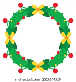 Create a festive look with this holiday frame made of lush green leaves. Ideal for seasonal decor, invitations, and digital designs, adding a natural and elegant touch to your projects.