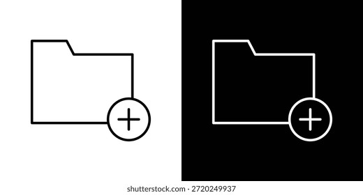 Erstellen Sie das Ordnersymbol ClipArt-Design. Liniensymbole