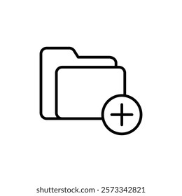 Create folder icon Flat fill set collection