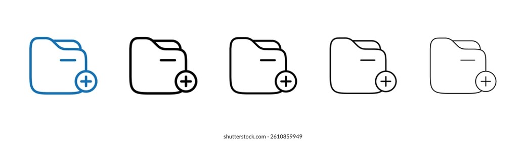 Create folder icon Outline vector logo for web ui