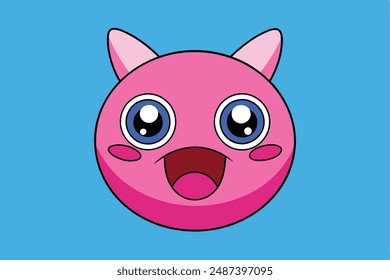 Create a funny face vector illustration with a humorous expression Perfect for playful designs, comical characters, and lighthearted projects