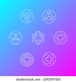 Create geometric/abstract photo collages and photo overlays with these polygonal shapes. Symmetrical, scalable, editable. Use them to create masks for unique compositions/collages or in logo design.