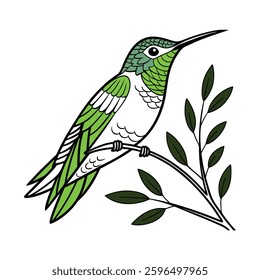 create a goldfinch hummingbird  vector style with white backgru