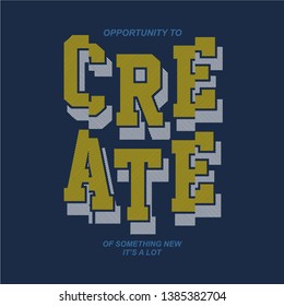 create graphic design t shirt typography vector illustration for ready print
