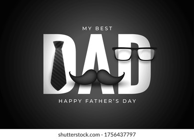 create happy fathers day background design card