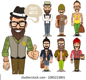 Create hipsters characters