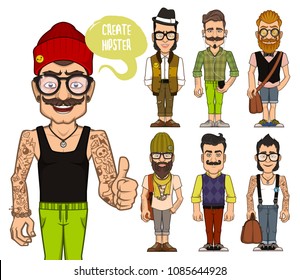 Create hipsters characters. Part 2