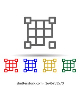 Create hologram multi color style icon. Simple thin line, outline vector of web icons for ui and ux, website or mobile application