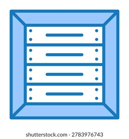 Create Icon Blue Dualtone Design Vector Illustration