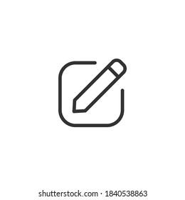 Create icon isolated on white background. Edit symbol modern, simple, vector, icon for website design, mobile app, ui. Vector Illustration