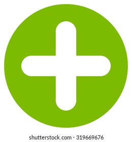 Create icon from Primitive Set. This isolated flat symbol is drawn with eco green color on a white background, angles are rounded.