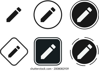 create icon set. Collection of high quality black outline logo for web site design and mobile dark mode apps. Vector illustration on white background