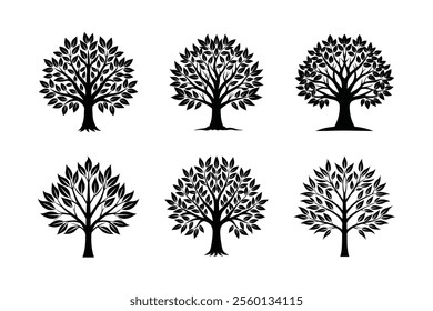 create an image of laurel tree silhouette vector