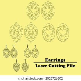 Create an individual set of acrylic and wooden jewelry with my templates for laser cutting machines. Check out my products which are available for all material thicknesses.