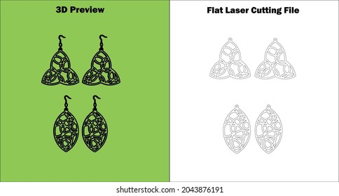 Create an individual set of acrylic and wooden jewelry especially earrings with my templates for laser cutting machines. Check out my products which are available for all material thicknesses.