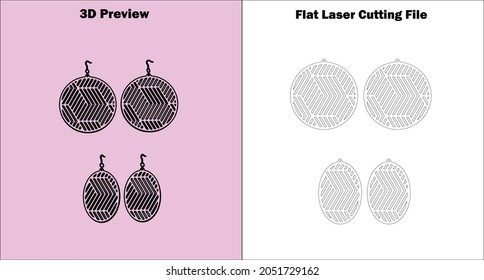 Create an individual set of acrylic and wooden jewelry especially earrings with my templates for laser cutting machines. Check out my products which are available for all material thicknesses.