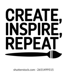 Create Inspire Repeat Paintbrush T Shirt Design
