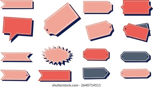 Create a kinds of Set of Coupon, Ticket. Coupons, discount, sale, banners and labels set. Blank coupon cut from sheet of paper. Collection template Tickets and Coupons vector art with white background